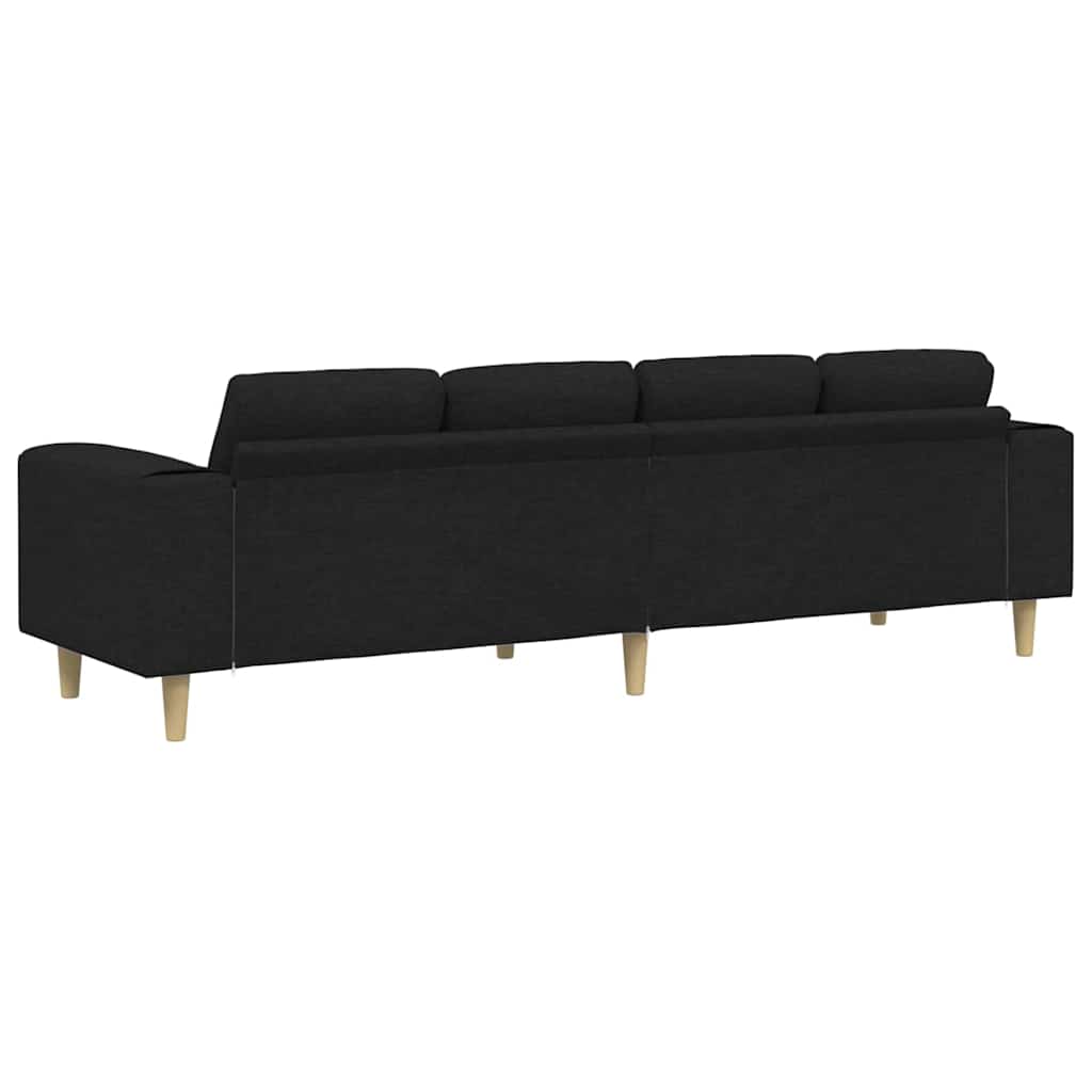 Καναπές σαλονιού Μαύρο 250 x 77 x 76 εκ. Πολυεστέρας