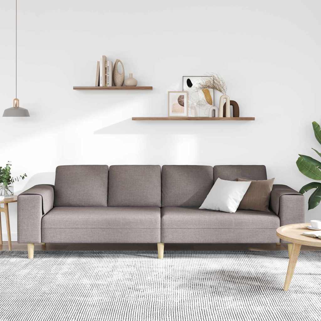 Καναπές σαλονιού Taupe 250 x 77 x 76 εκ. Πολυεστέρας