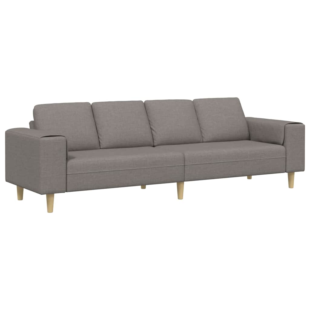 Καναπές σαλονιού Taupe 250 x 77 x 76 εκ. Πολυεστέρας