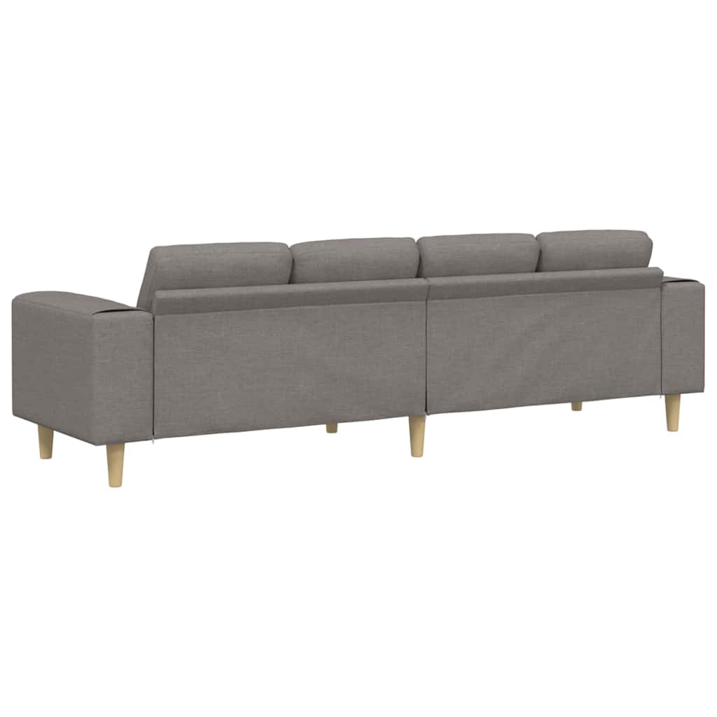 Καναπές σαλονιού Taupe 250 x 77 x 76 εκ. Πολυεστέρας