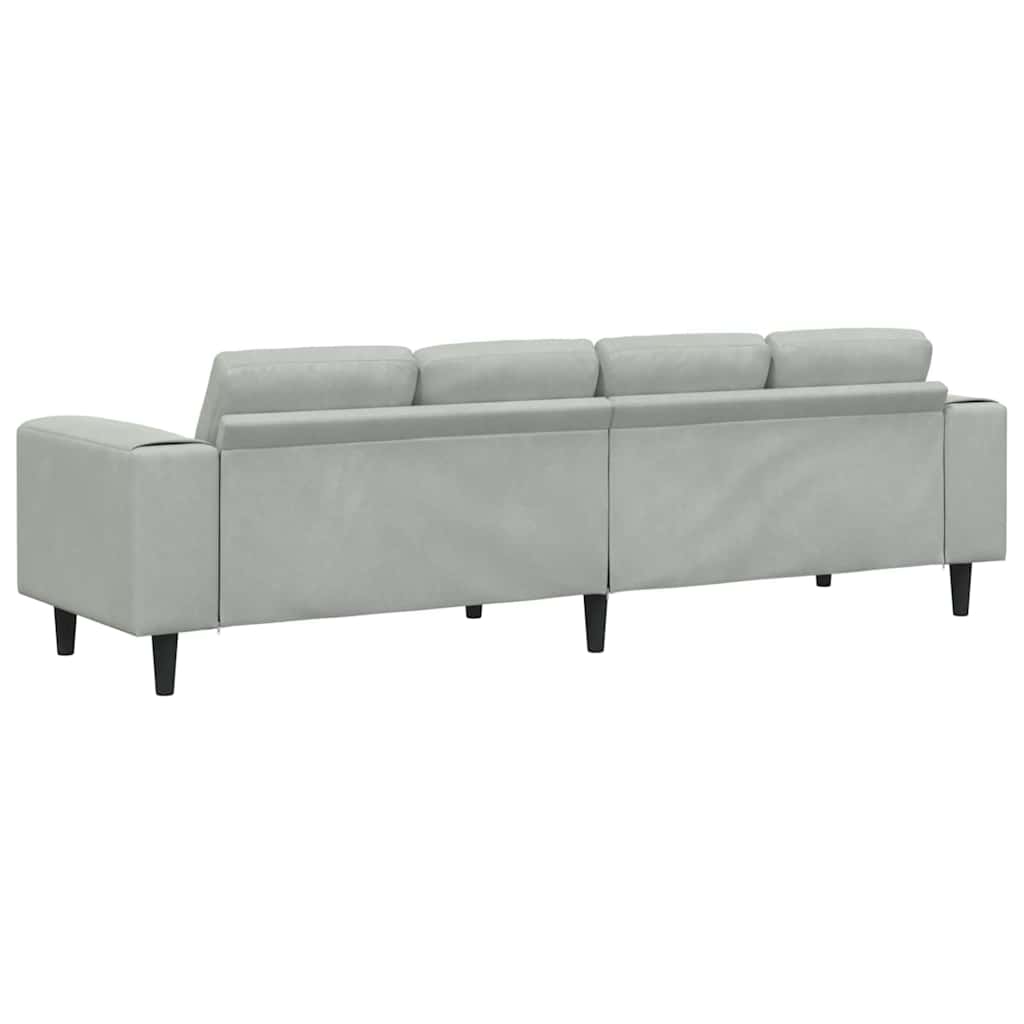 Καναπές σαλονιού Ανοιχτό γκρι 250 x 77 x 76 εκ.