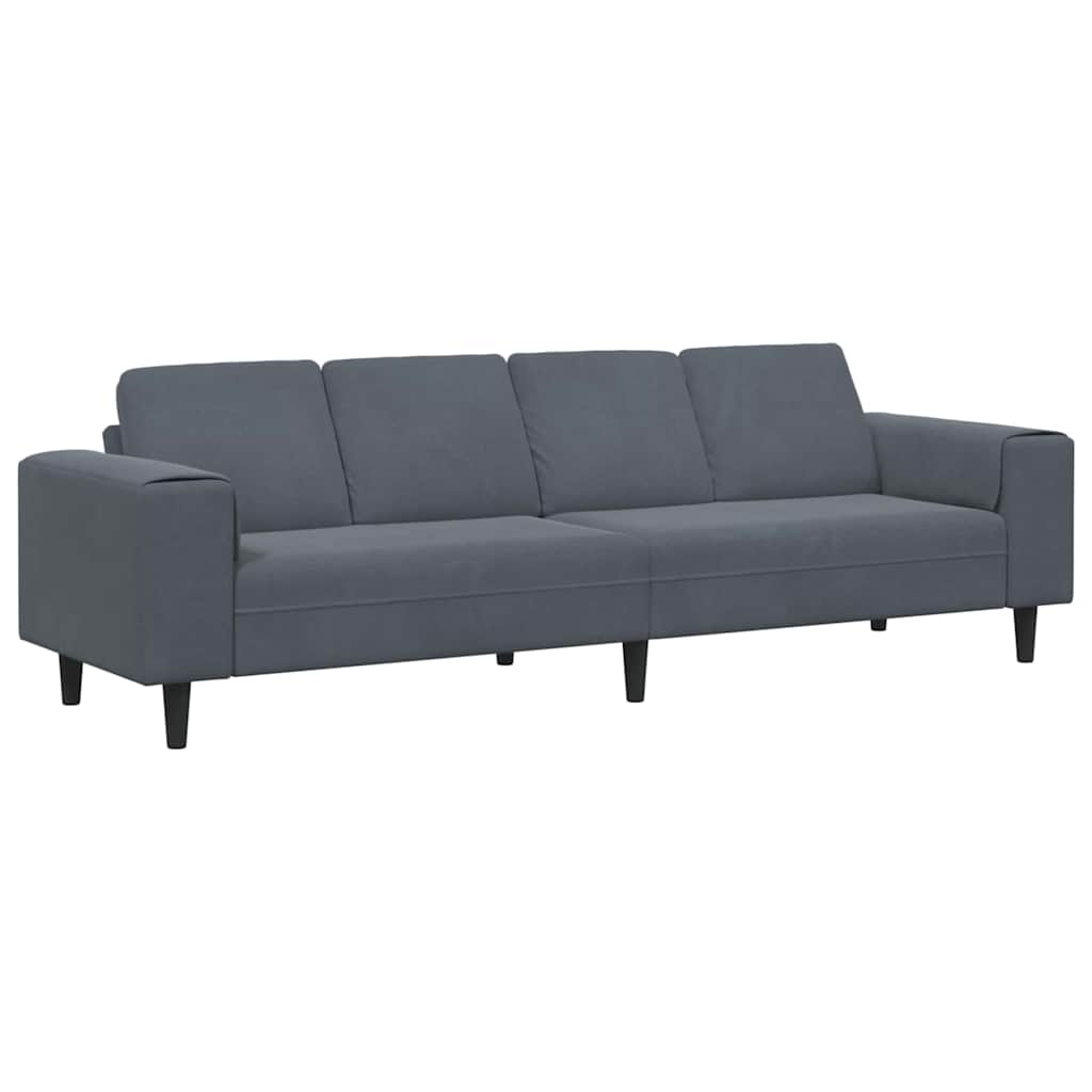 Καναπές σαλονιού Σκούρο Γκρι 250 x 77 x 76 εκ.