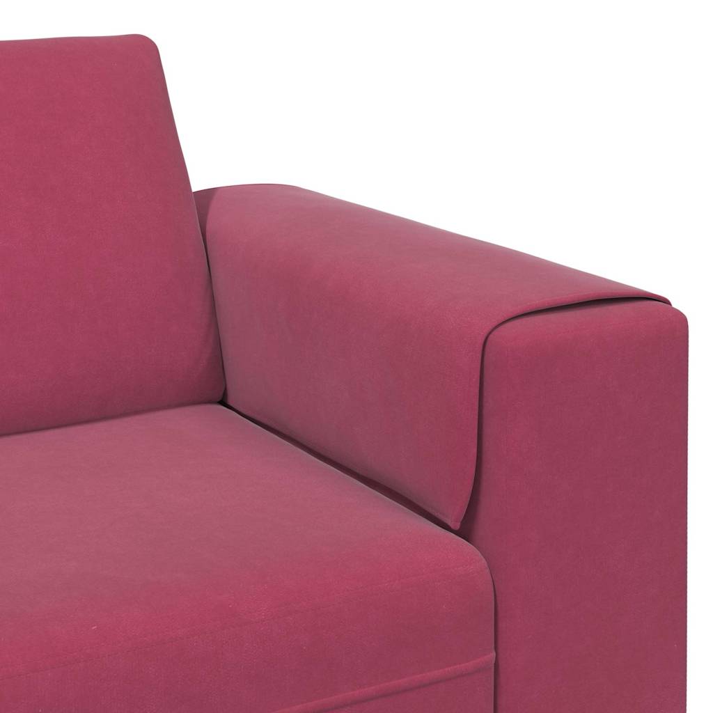 Καναπές σαλονιού Κόκκινο 250 x 77 x 76 εκ.