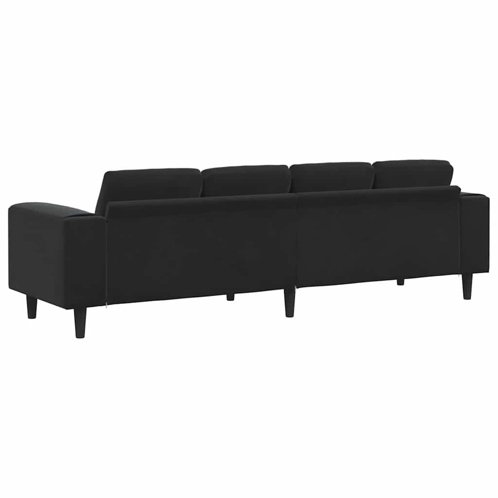 Καναπές σαλονιού Μαύρο 250 x 77 x 76 εκ.