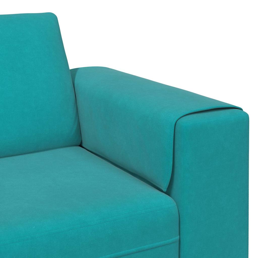 Καναπές σαλονιού Τιρκουάζ 250 x 188 x 76 εκ.