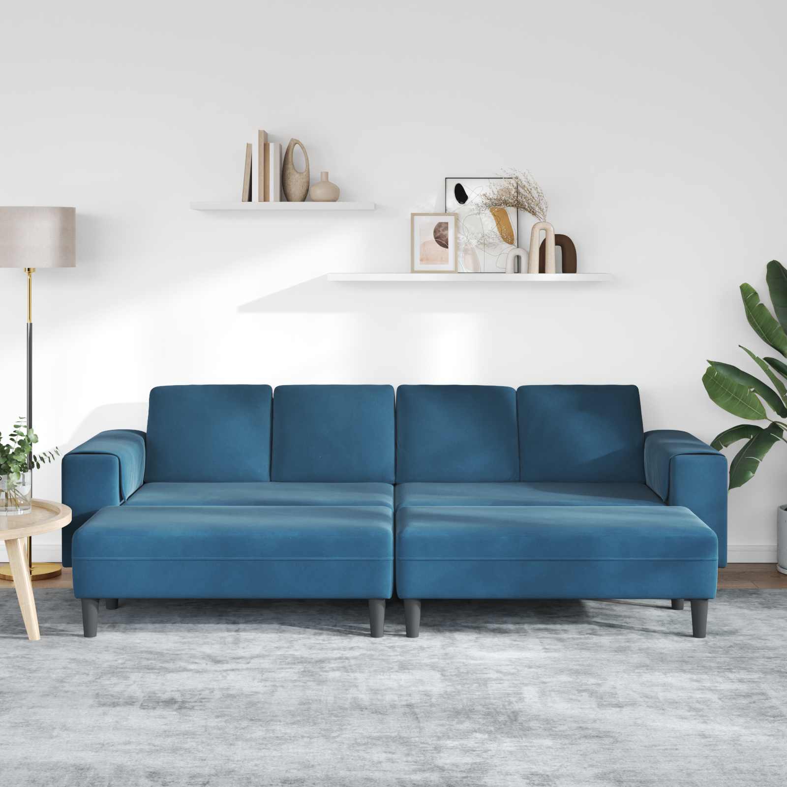 Καναπές σαλονιού 3 τμχ. Μπλε