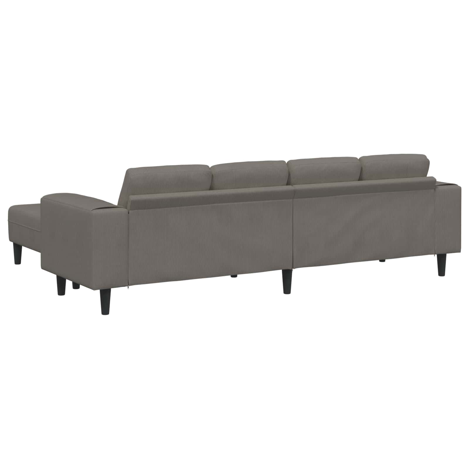 Καναπές Ανοιχτό γκρι 250 x 188 x 76 εκ. Υφασμάτινο Κορντουρά