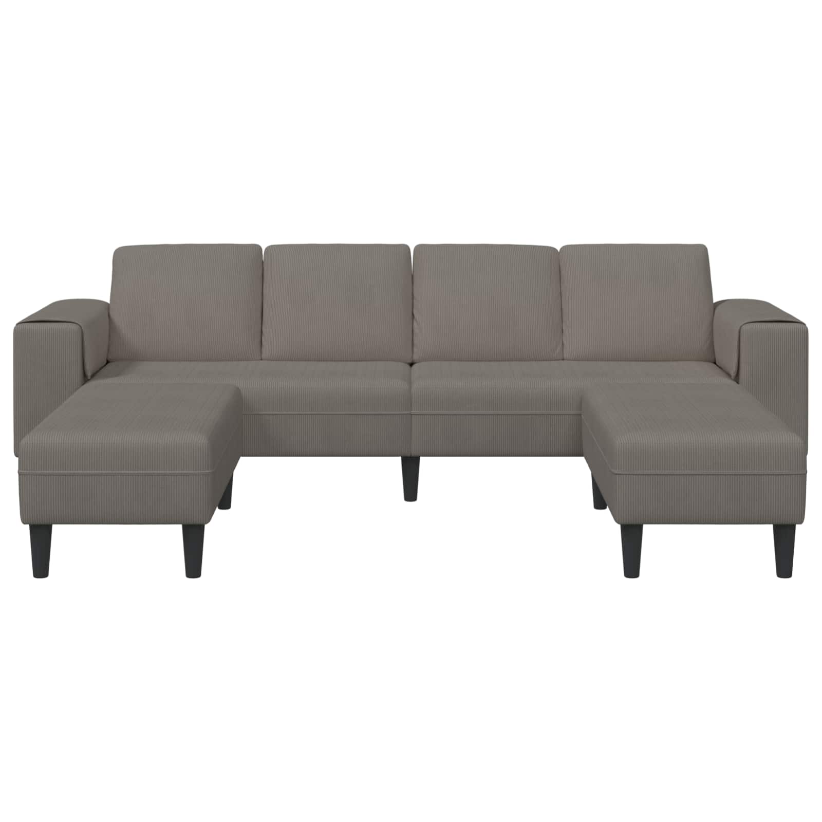 Καναπές Ανοιχτό γκρι 250 x 188 x 76 εκ. Υφασμάτινο Κορντουρά