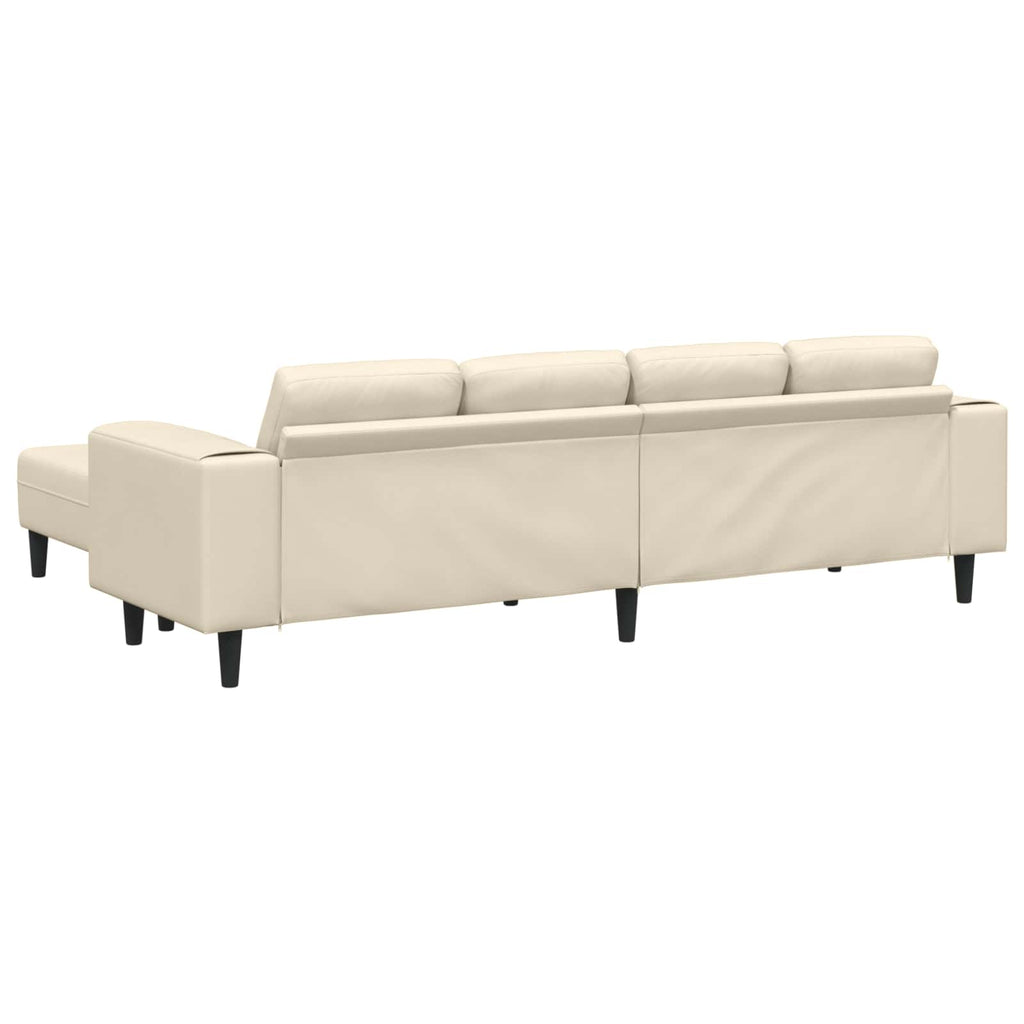 Καναπές Κρεμ 250 x 188 x 76 εκ. Υφασμάτινο Κορντουρά