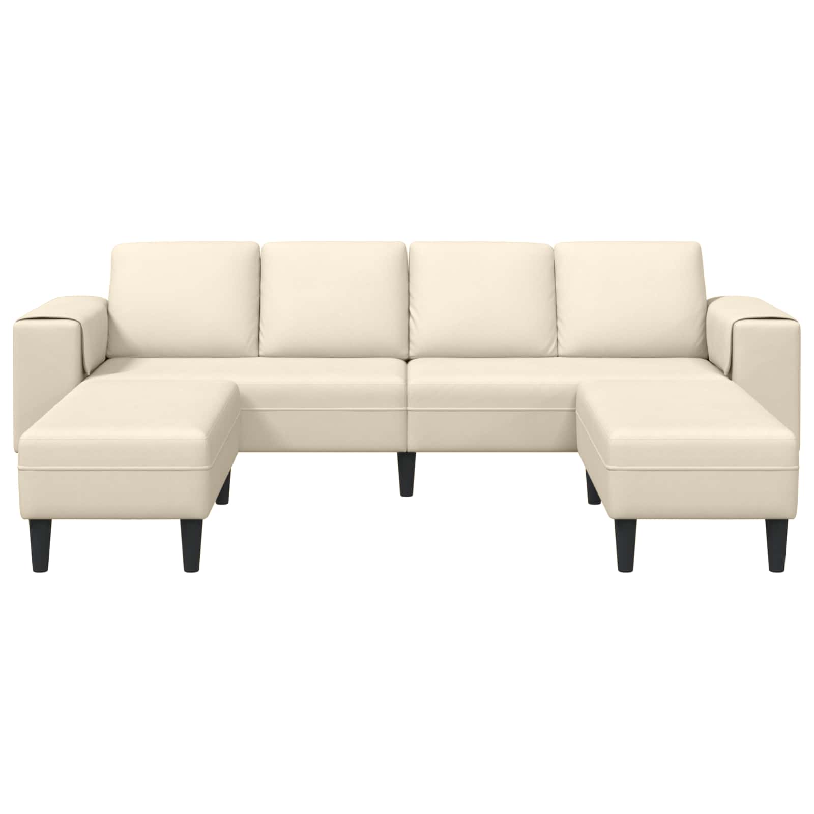 Καναπές Κρεμ 250 x 188 x 76 εκ. Υφασμάτινο Κορντουρά