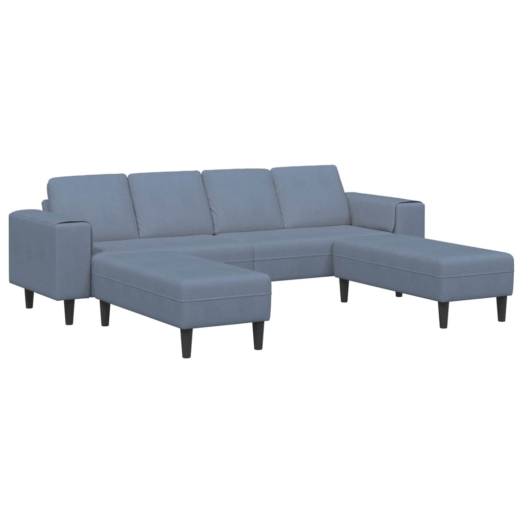 Καναπές Μπλε 250 x 188 x 76 εκ. Υφασμάτινο Κορντουρά