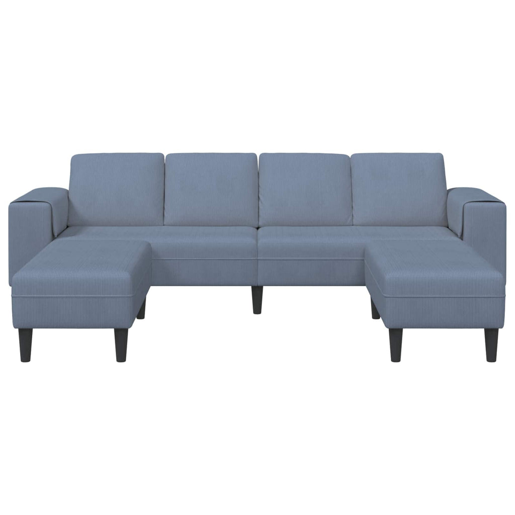 Καναπές Μπλε 250 x 188 x 76 εκ. Υφασμάτινο Κορντουρά