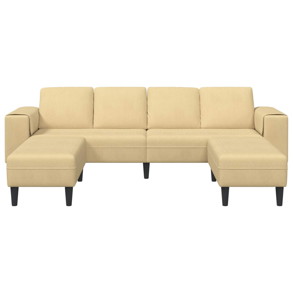 Καναπές Γκρι Πράσινο 250 x 188 x 76 εκ. Υφασμάτινο Κορντουρά