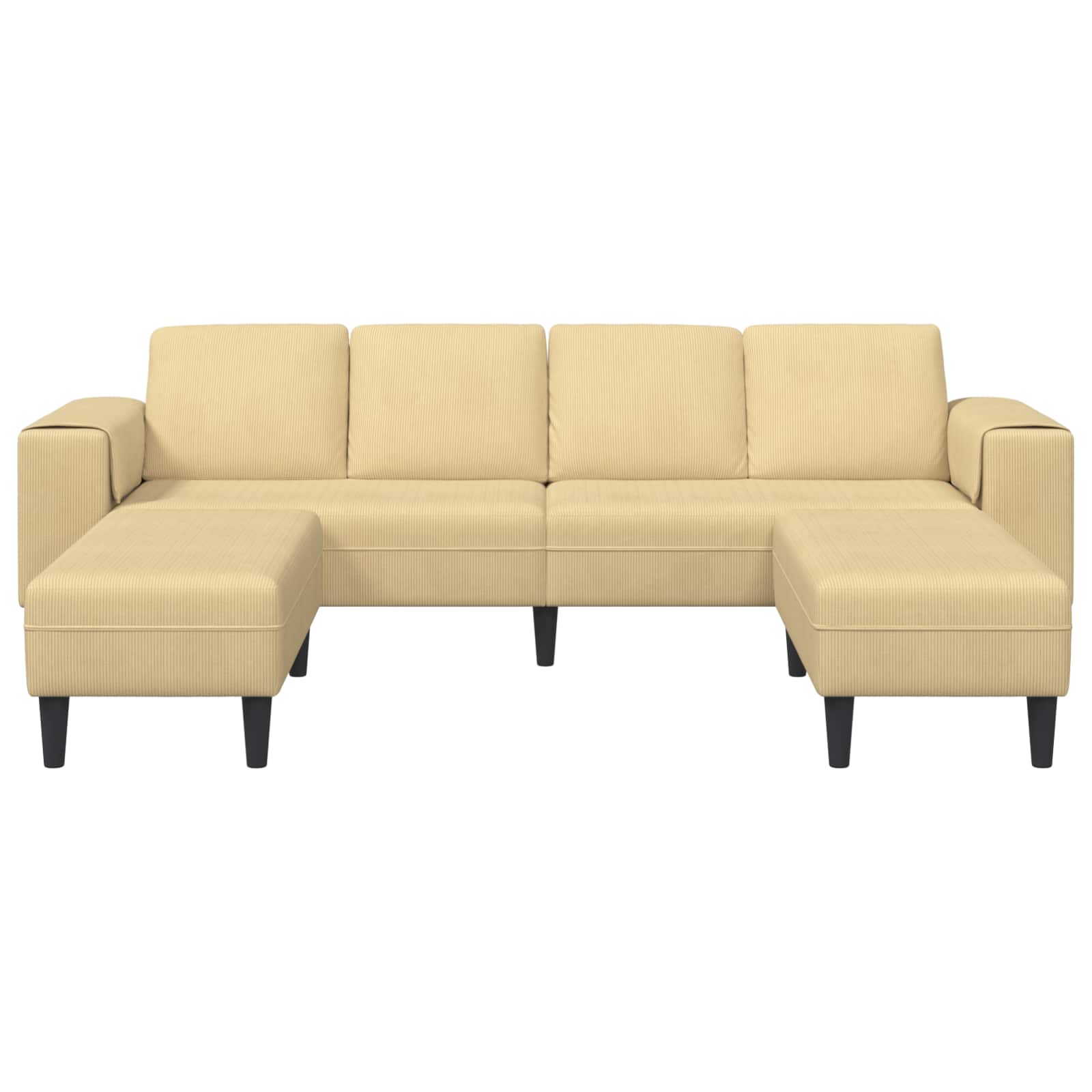 Καναπές Γκρι Πράσινο 250 x 188 x 76 εκ. Υφασμάτινο Κορντουρά