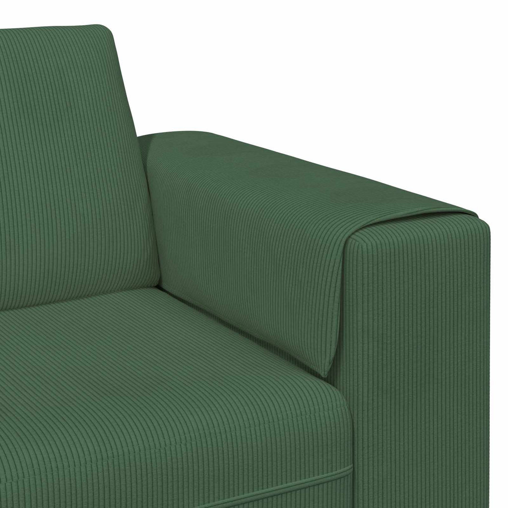 Καναπές Σκούρο Πράσινο 250 x 188 x 76 εκ. Υφασμάτινο Κορντουρά