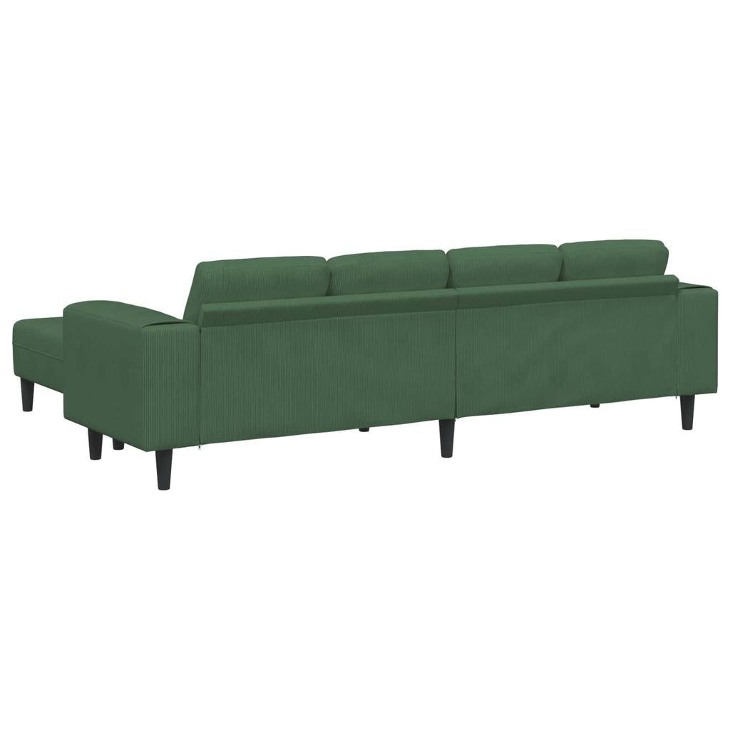 Καναπές Σκούρο Πράσινο 250 x 188 x 76 εκ. Υφασμάτινο Κορντουρά