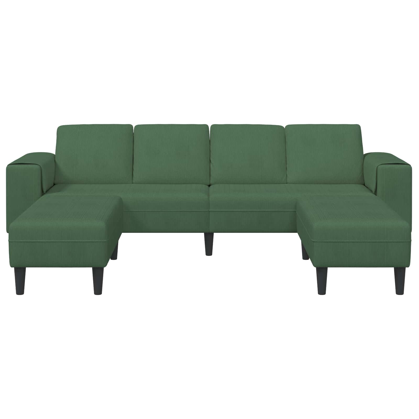 Καναπές Σκούρο Πράσινο 250 x 188 x 76 εκ. Υφασμάτινο Κορντουρά