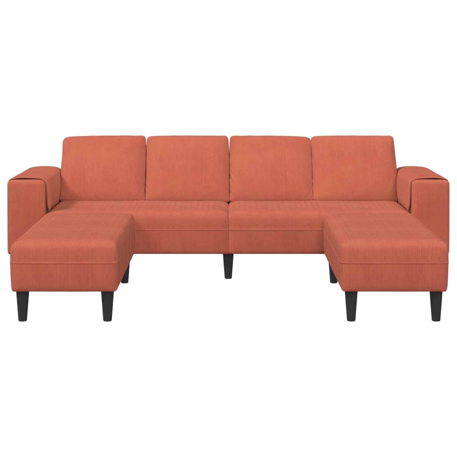 Καναπές Κόκκινο Πορτοκαλί 250 x 188 x 76 εκ.