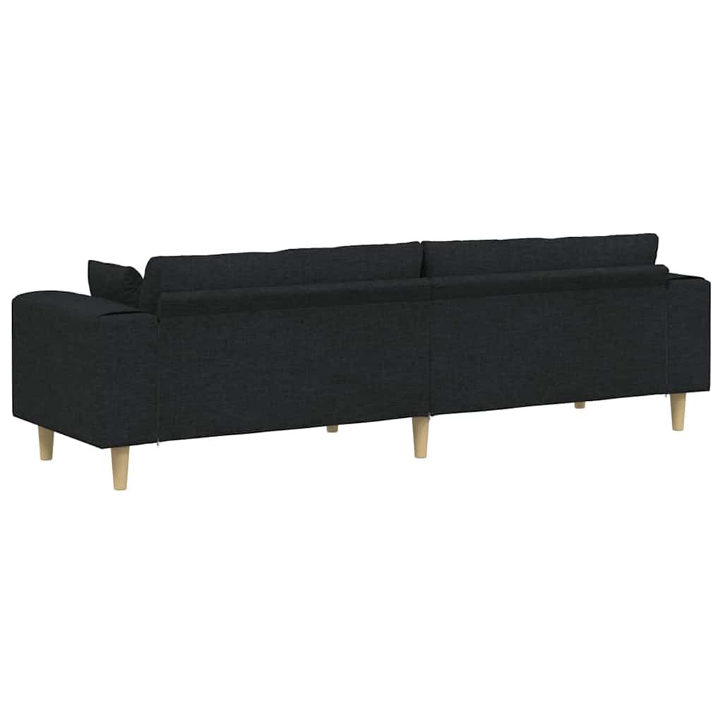 Καναπές Μαύρο 250 x 77 x 76 εκ. ύφασμα