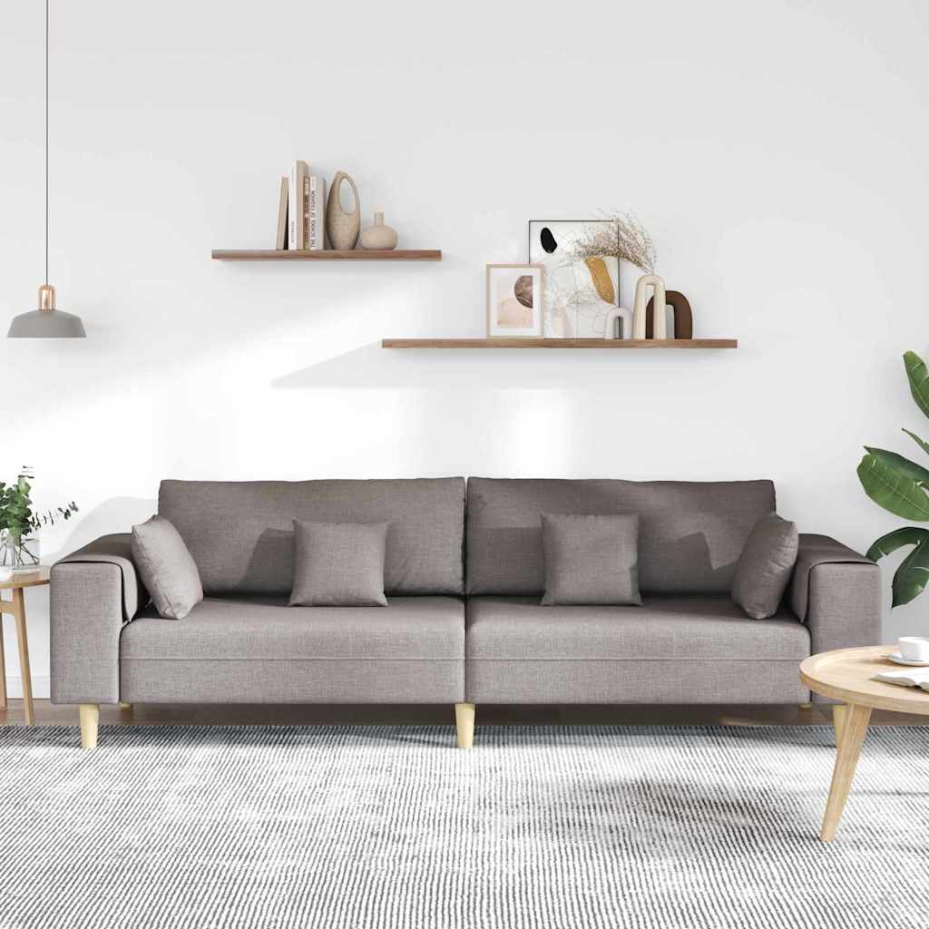 Καναπές Taupe 250 x 77 x 76 εκ. ύφασμα
