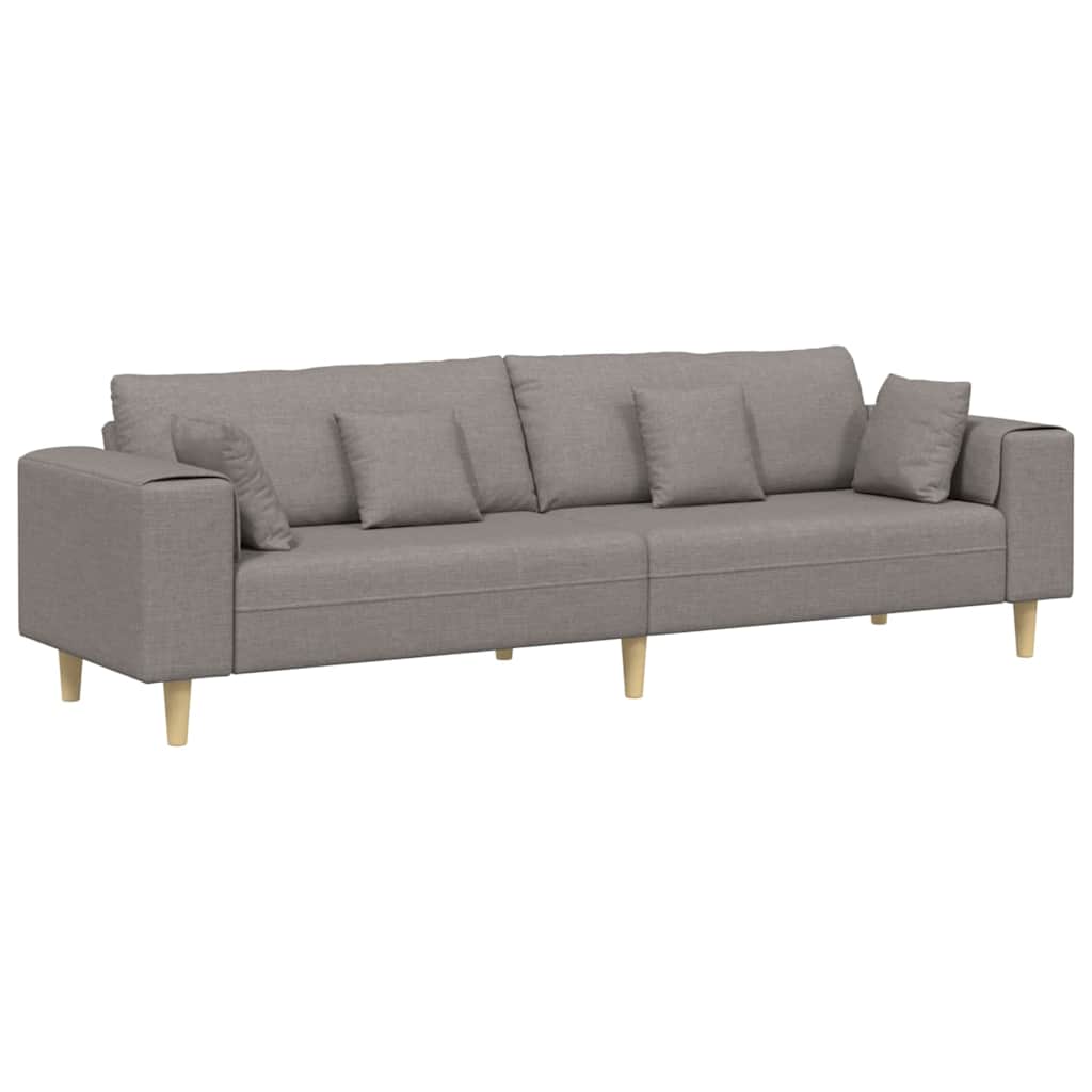 Καναπές Taupe 250 x 77 x 76 εκ. ύφασμα