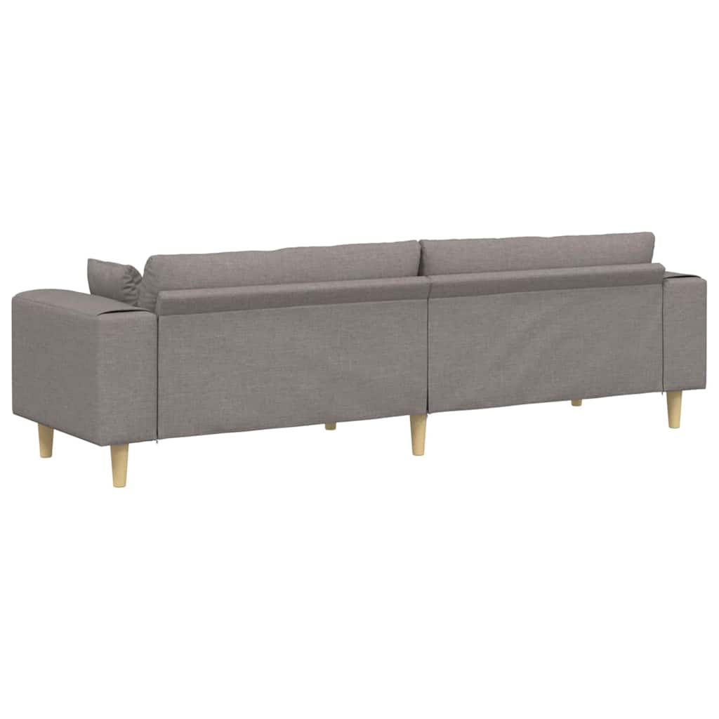 Καναπές Taupe 250 x 77 x 76 εκ. ύφασμα