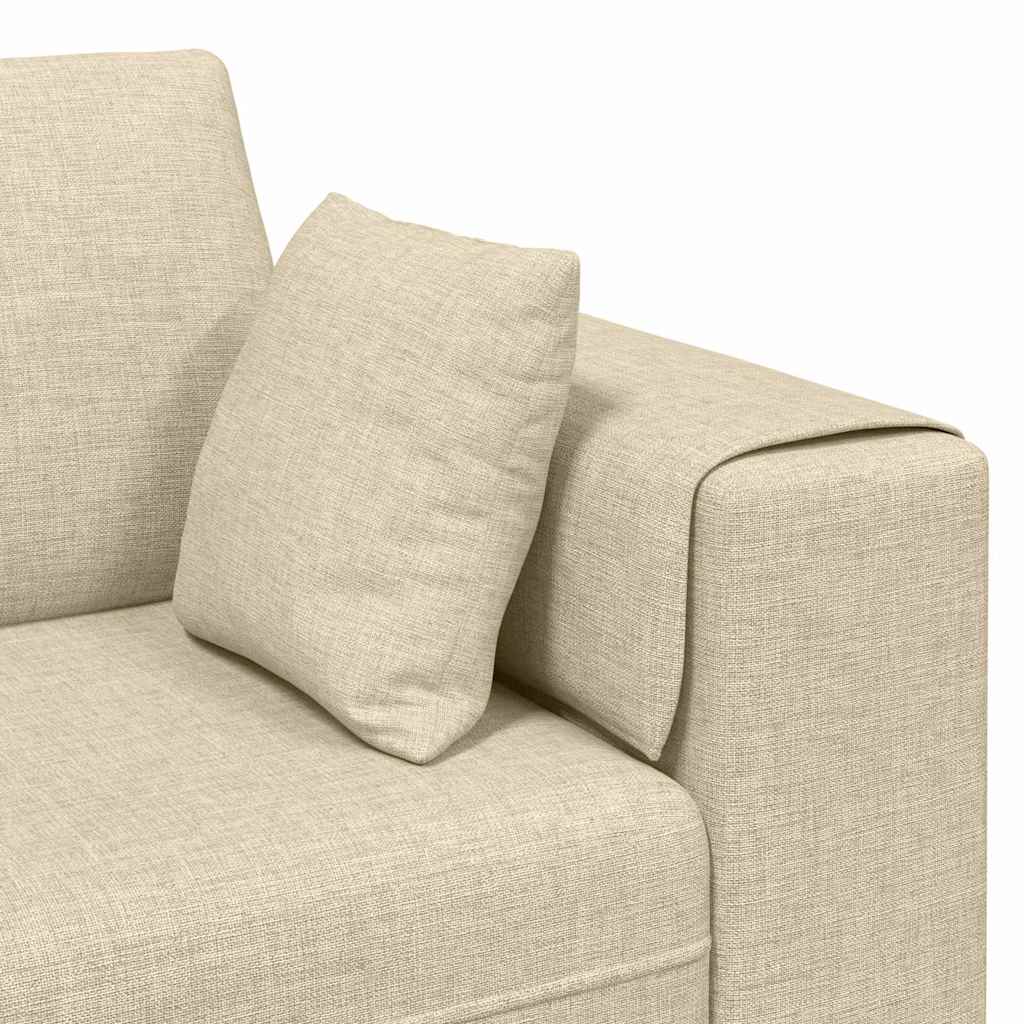 Καναπές Κρεμ 250 x 77 x 76 εκ. ύφασμα