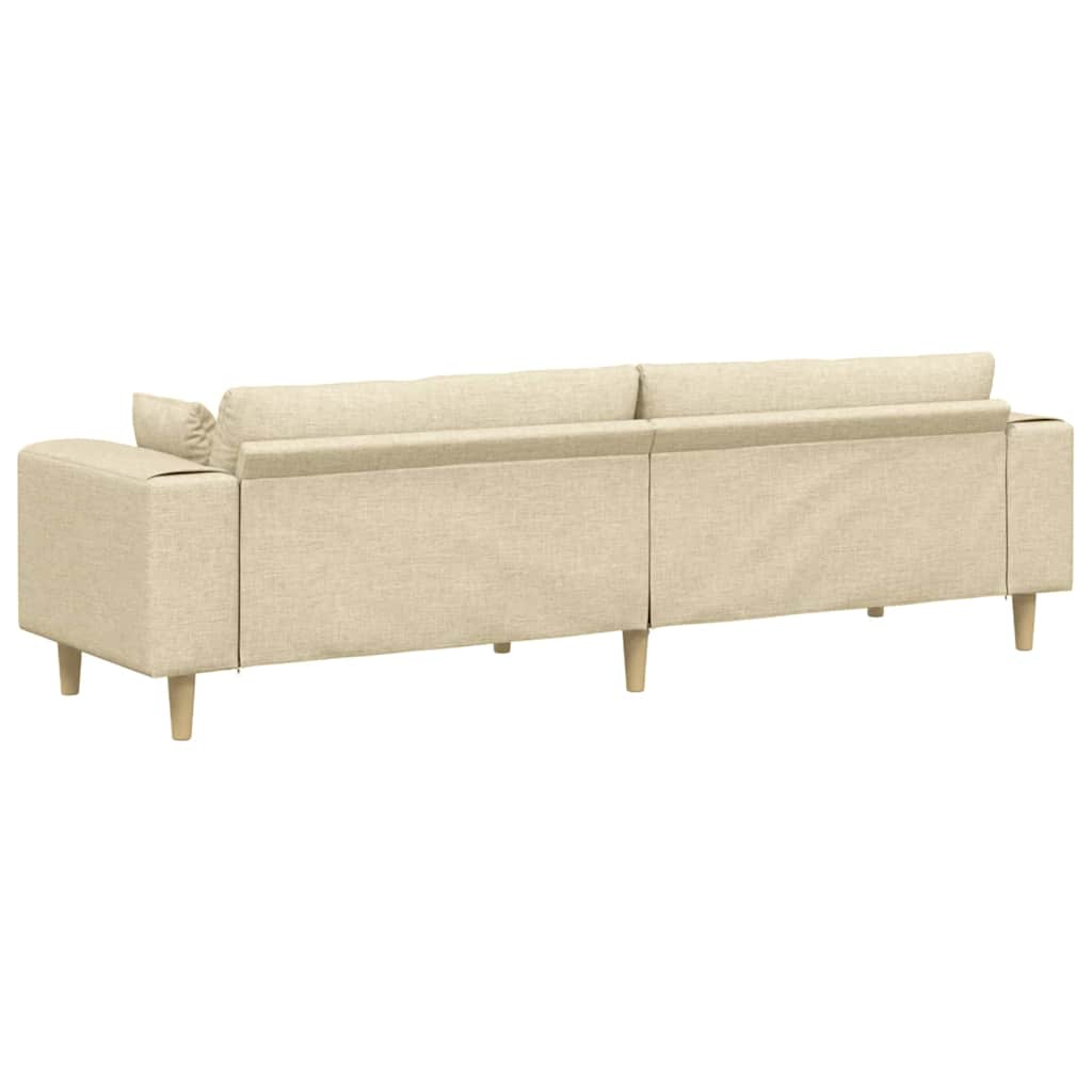 Καναπές Κρεμ 250 x 77 x 76 εκ. ύφασμα