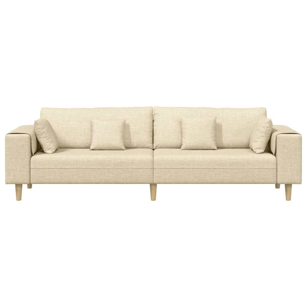 Καναπές Κρεμ 250 x 77 x 76 εκ. ύφασμα