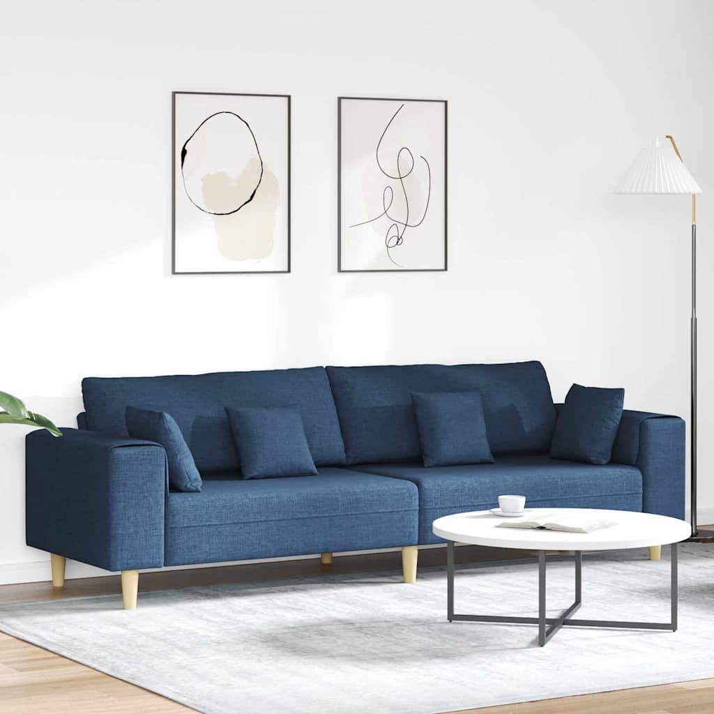 Καναπές Μπλε 250 x 77 x 76 εκ. ύφασμα