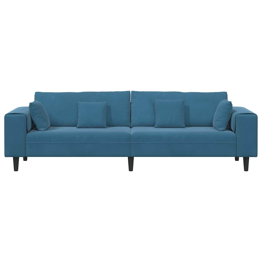 Καναπές Μπλε 250 x 77 x 76 εκ. Βελούδο