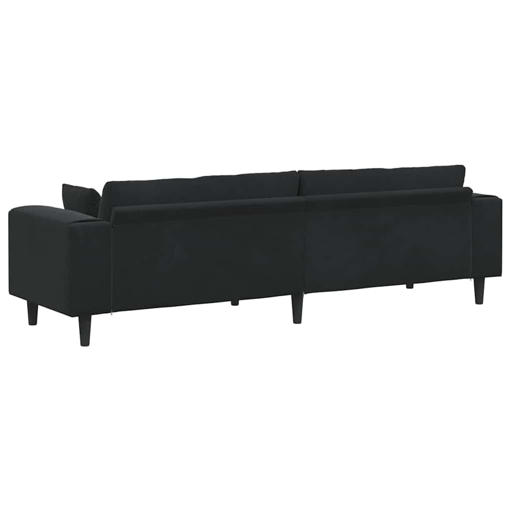 Καναπές Μαύρο 250 x 77 x 76 εκ. Βελούδο