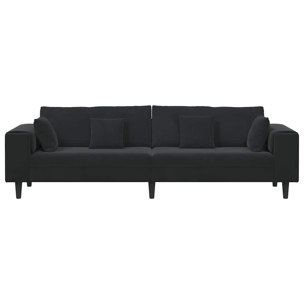 Καναπές Μαύρο 250 x 77 x 76 εκ. Βελούδο