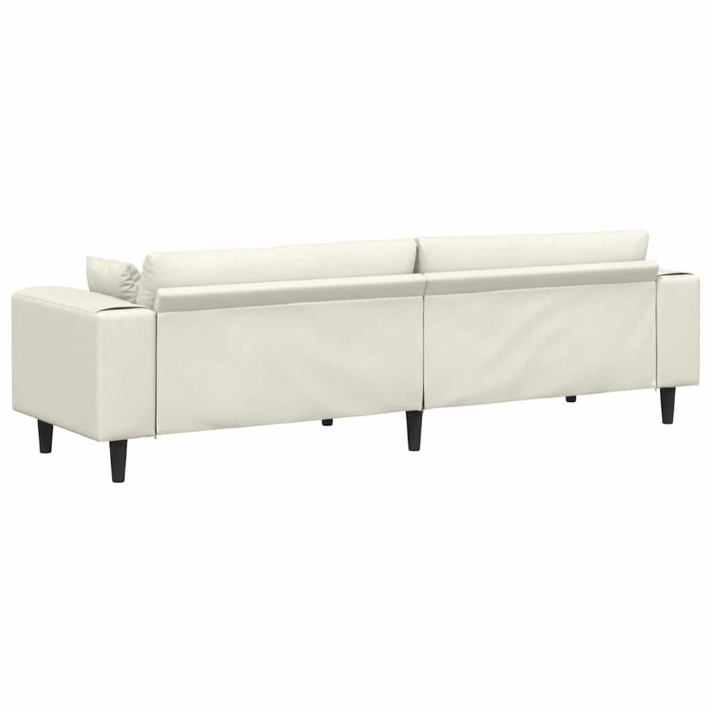 Καναπές Κρεμ 250 x 77 x 76 εκ. Βελούδο