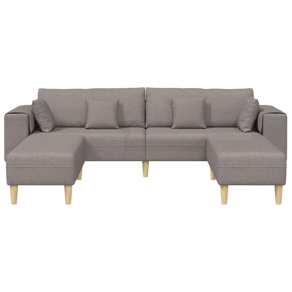 Καναπές 3 τμχ. Taupe ύφασμα