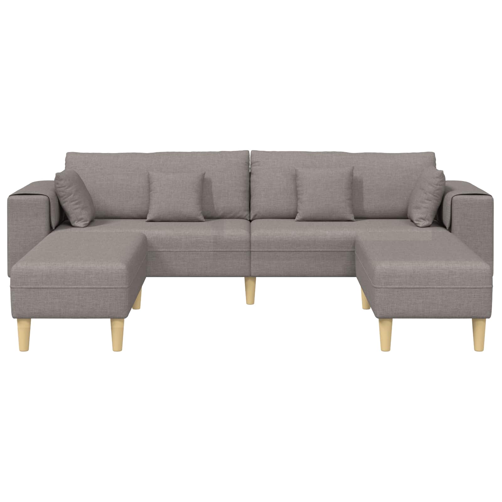 Καναπές 3 τμχ. Taupe ύφασμα