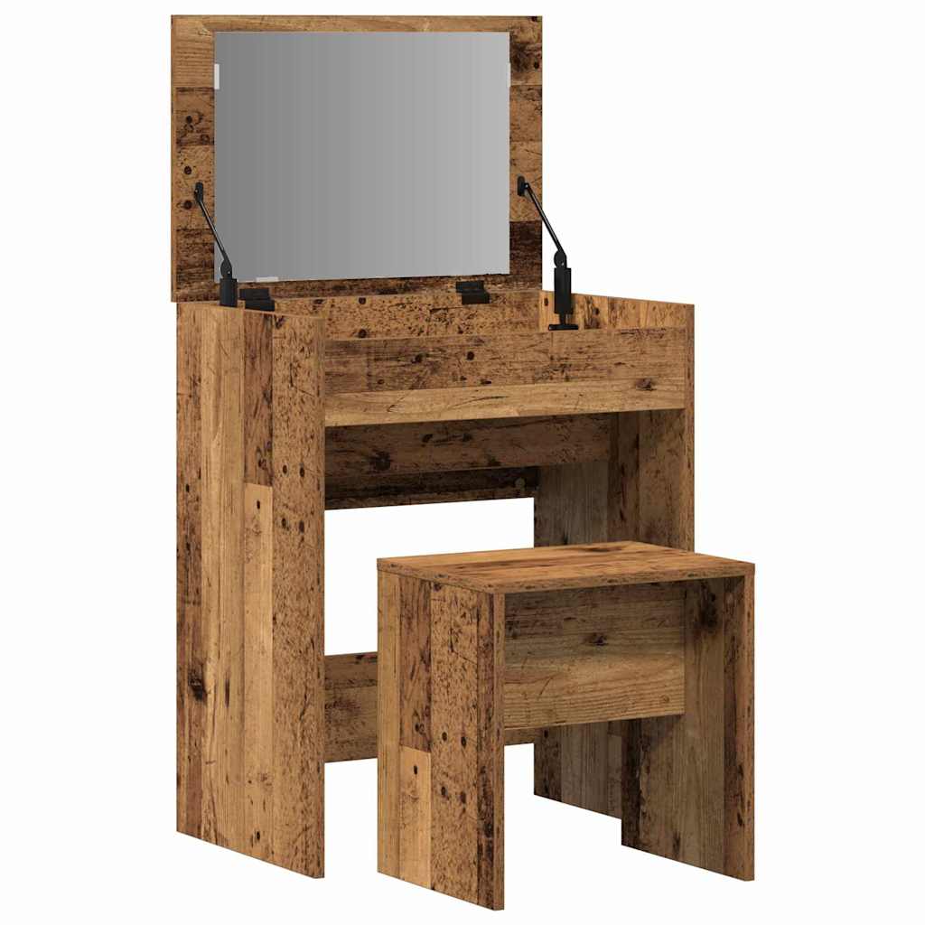 Τραπέζι ντυσίματος 2 τμχ. Παλιό Ξύλο 60 x 40 x 75 cm