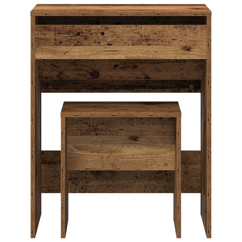 Τραπέζι ντυσίματος 2 τμχ. Παλιό Ξύλο 60 x 40 x 75 cm