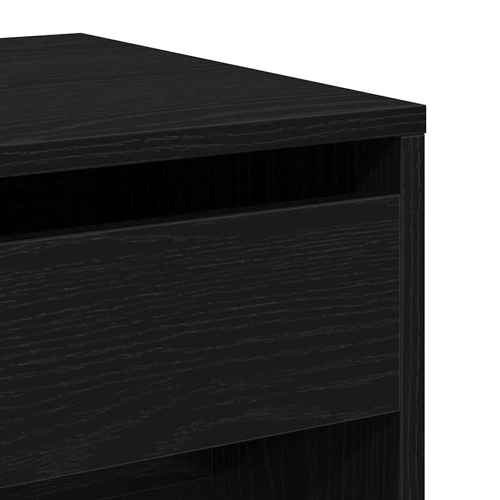Τραπέζι ντυσίματος 2 τμχ. Μαύρη δρυς 60 x 40 x 75 cm