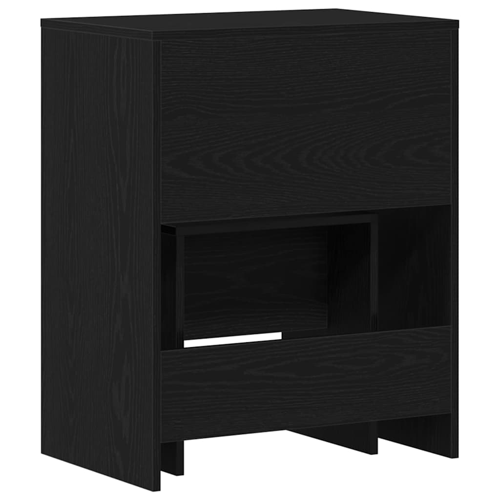 Τραπέζι ντυσίματος 2 τμχ. Μαύρη δρυς 60 x 40 x 75 cm