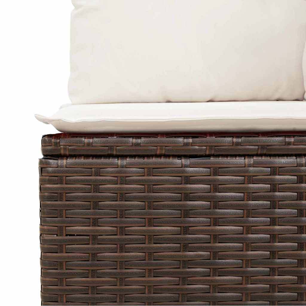 Σετ Καναπέ Κήπου 7 τεμ. 6-Αριθμός καθισμάτων Καφέ