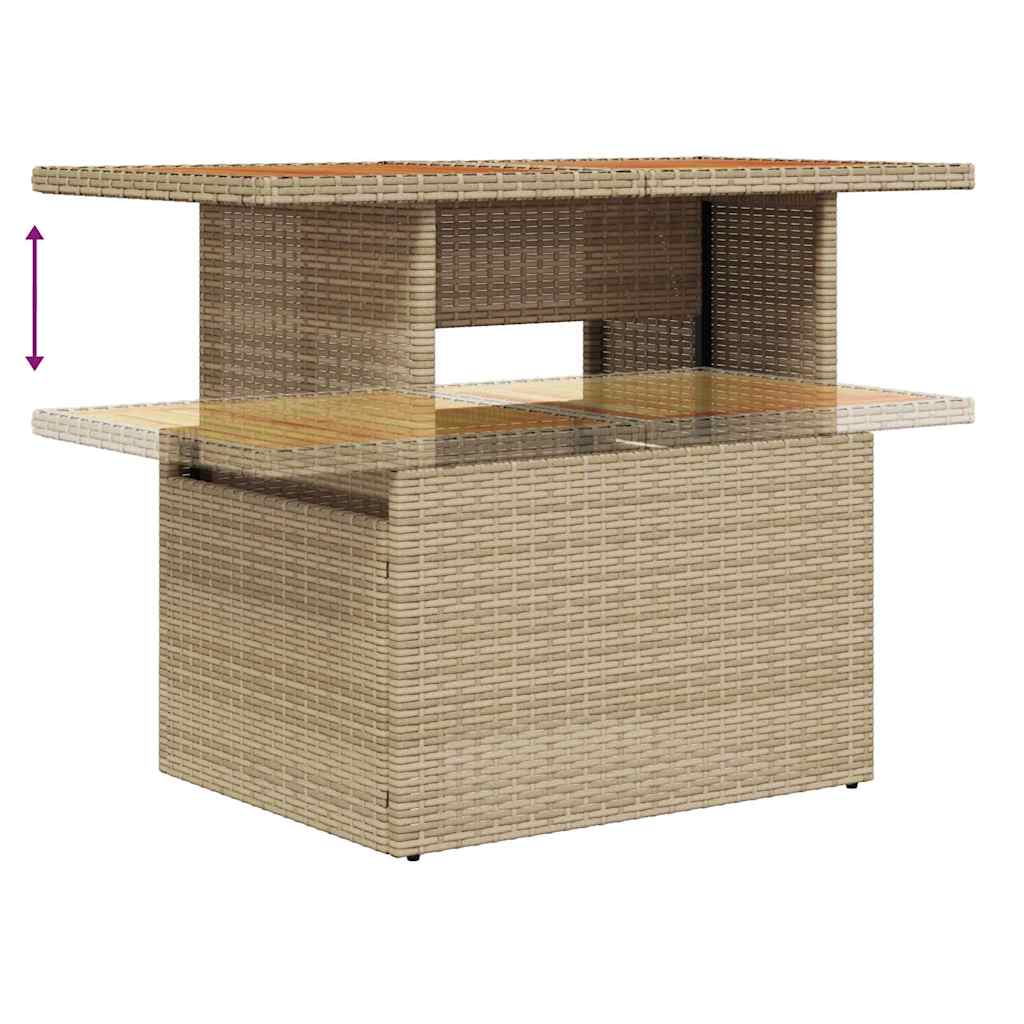 Σετ Καναπέ Κήπου 7 τμχ. μπεζ και ανοιχτό γκρι
