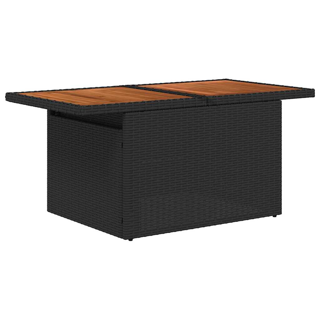 Σετ Καναπέ Κήπου 7 τμχ. 6-Αριθμός καθισμάτων Μαύρο και κρεμ