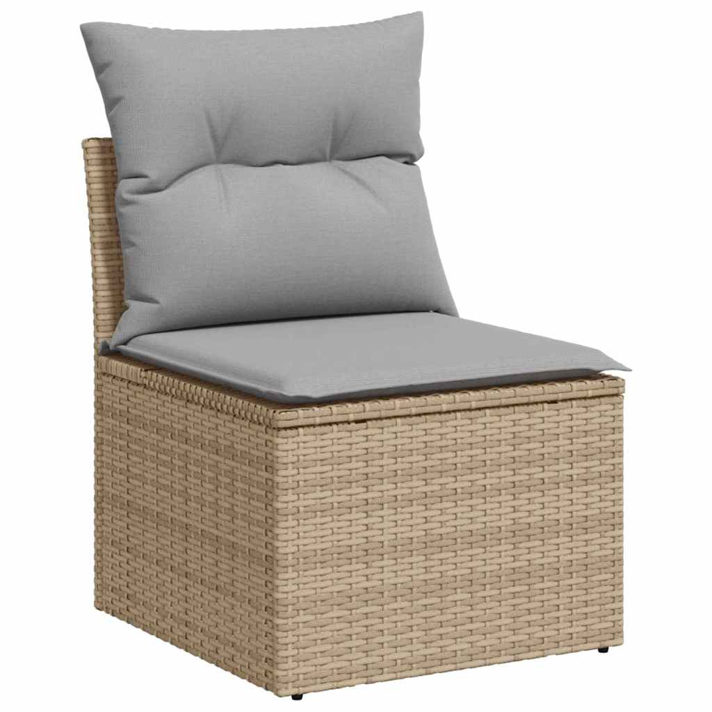 Σετ Καναπέ Κήπου 11 τμχ. μπεζ και ανοιχτό γκρι