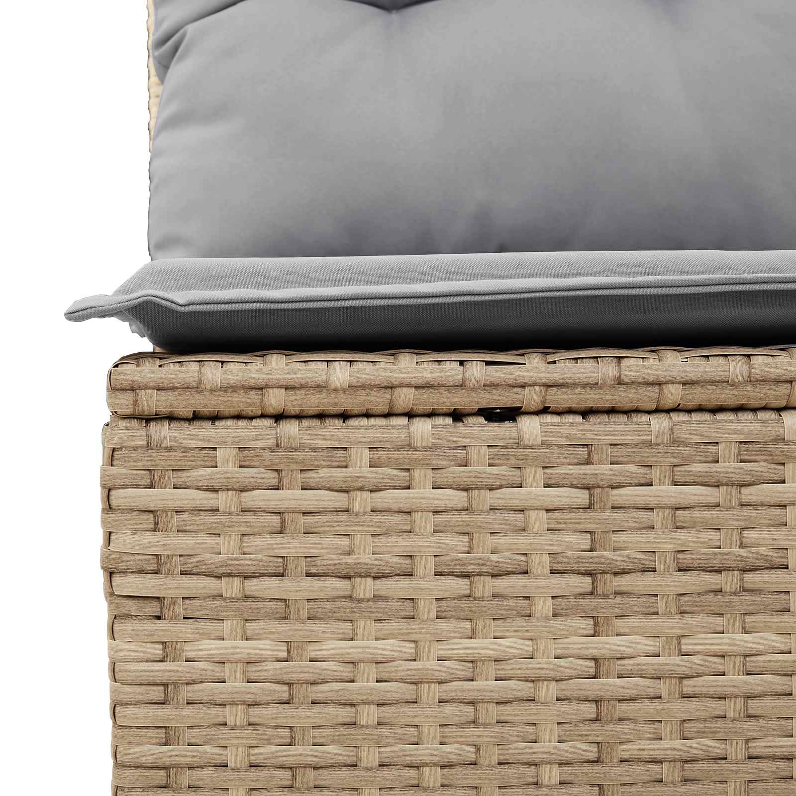 Σετ Καναπέ Κήπου 7 pcs 6-Seater Μπεζ και Γκρι συνθετικό ρατάν