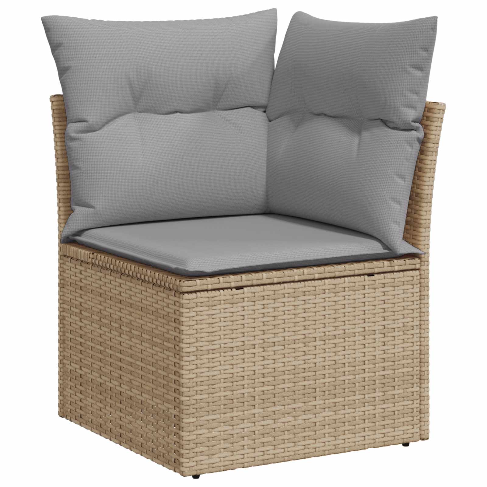 Σετ Καναπέ Κήπου 7 pcs 6-Seater Μπεζ και Γκρι συνθετικό ρατάν