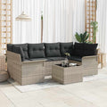 Σετ Καναπέ Κήπου 7 pcs 6-Seater Ανοιχτό Γκρι και Σκούρο Γκρι