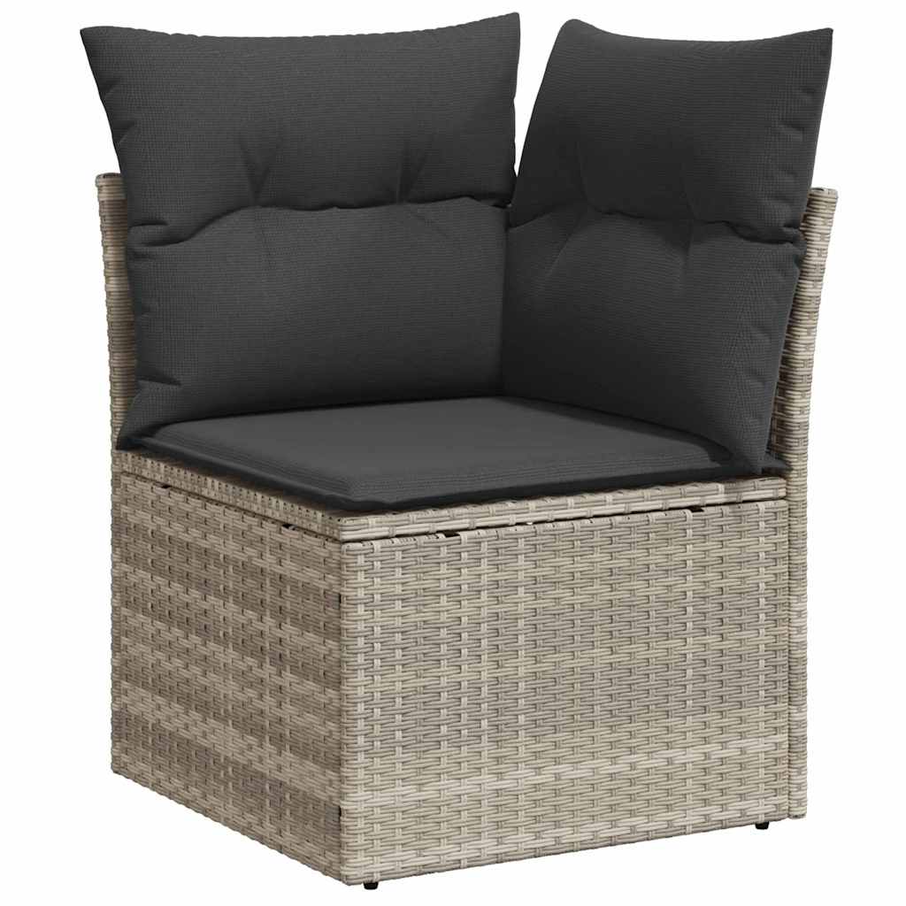 Σετ Καναπέ Κήπου 7 pcs 6-Seater Ανοιχτό Γκρι και Σκούρο Γκρι