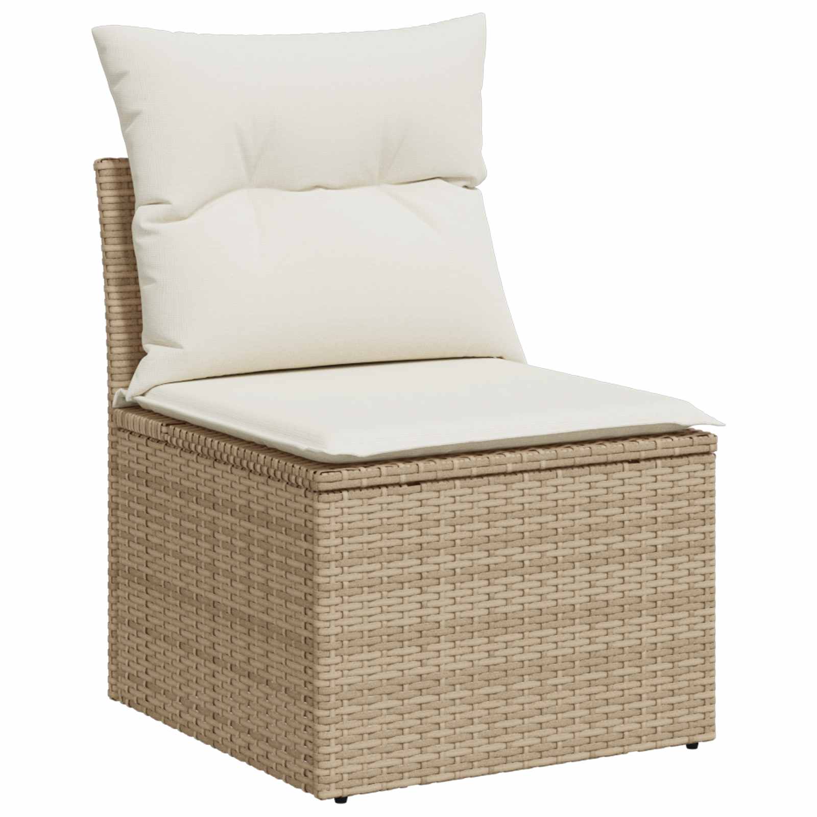 Σετ Καναπέ Κήπου 5 pcs 4-Seater Μπεζ και Κρέμα συνθετικό ρατάν