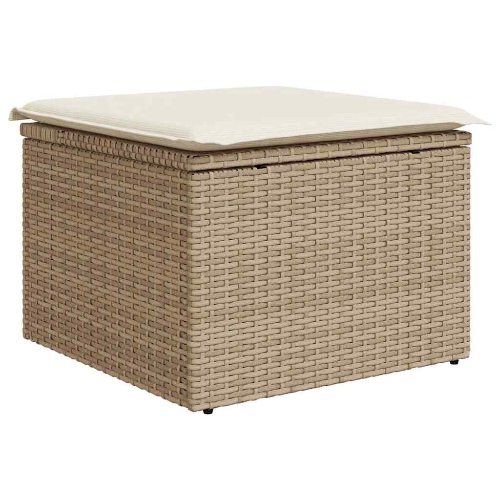 Σετ Καναπέ 6 τμχ. Μπεζ και Κρέμα συνθετικό ρατάν